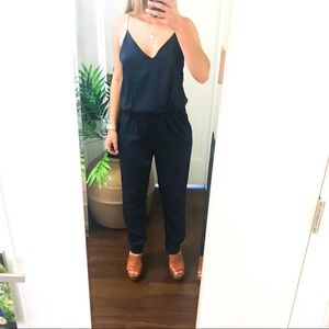 Dark Blue Jumpsuit With Chain Straps